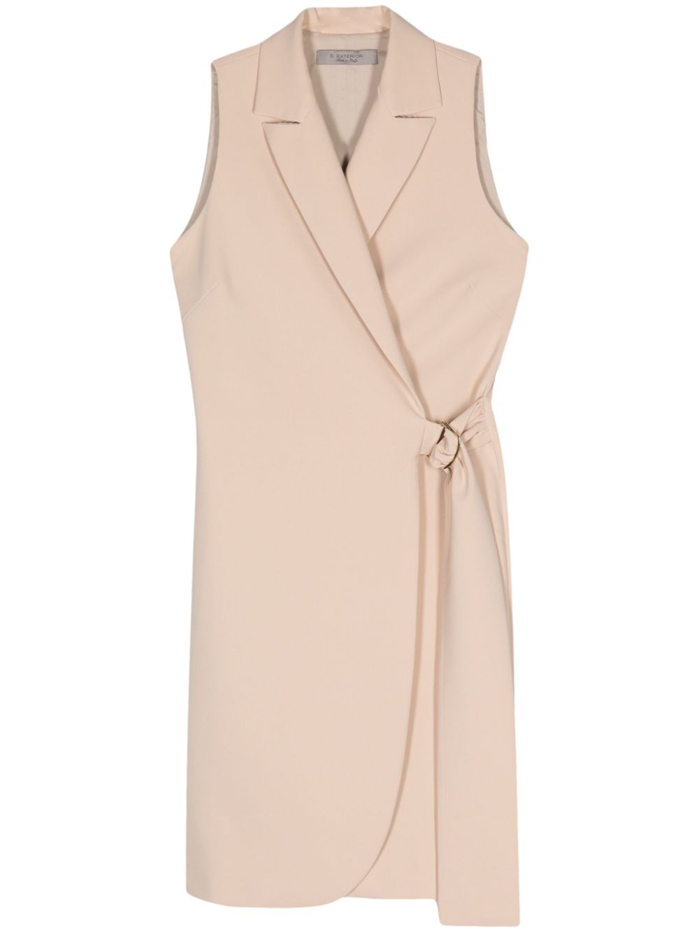 crepe wrap midi dress