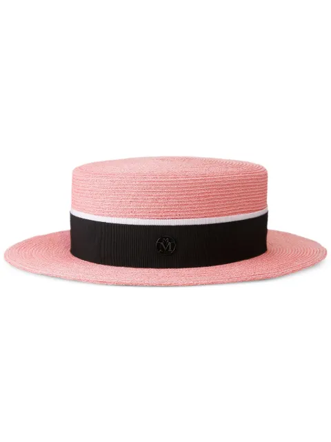 Maison Michel Kiki logo-detail straw fedora