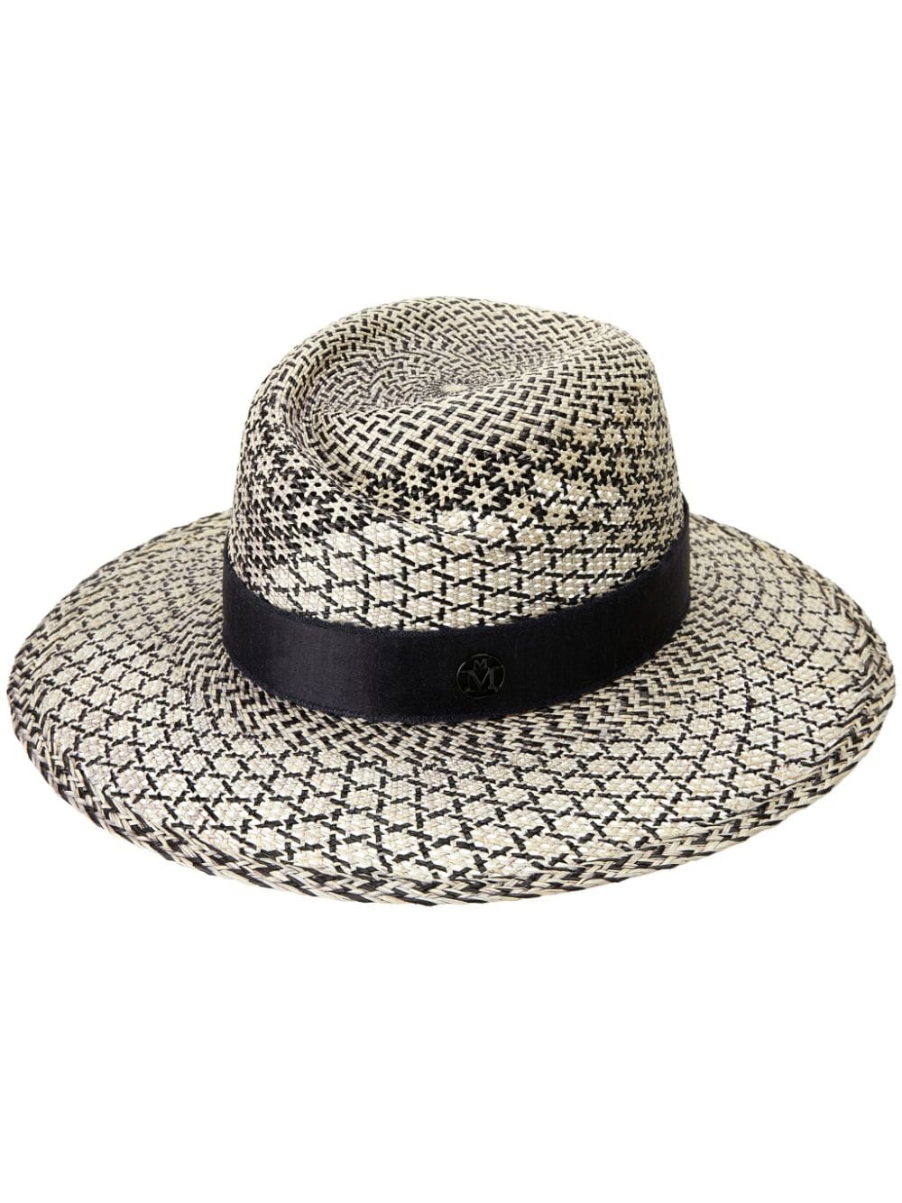 Maison Michel Virginie Straw Fedora Hat In Gray