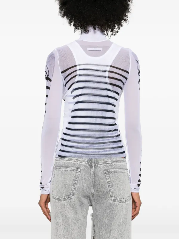 Jean Paul Gaultier ストライプ Tシャツ | ホワイト | FARFETCH JP
