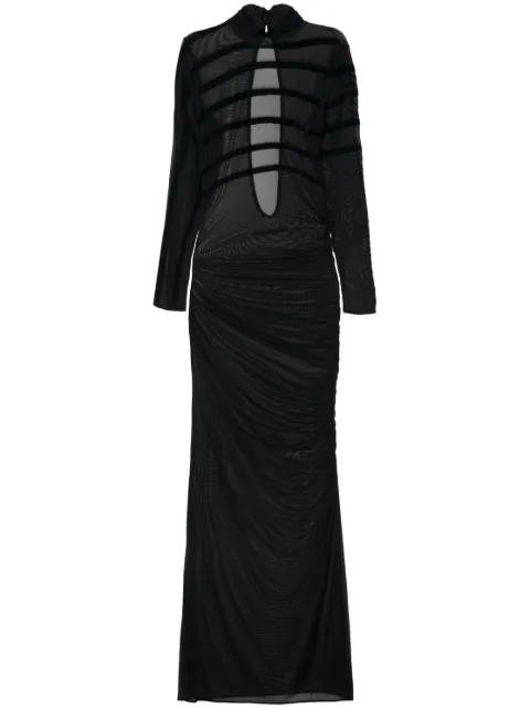 Jean Paul Gaultier draped mesh dress