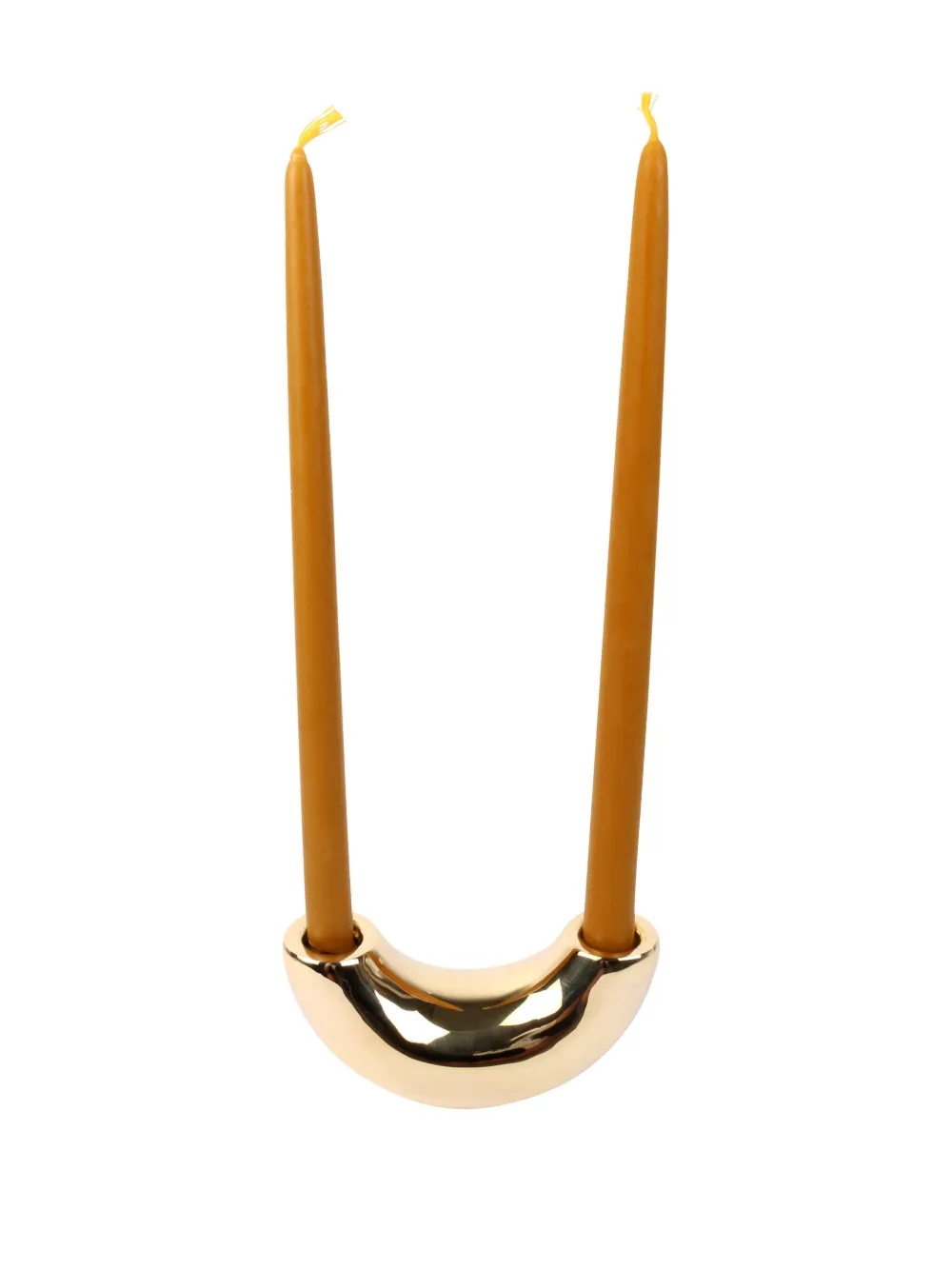 DINOSAUR DESIGNS HORN BRASS CANDLE HOLDER
