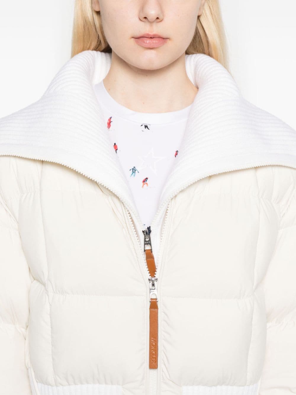 Shop Moncler Jadeite Puffer Jacket In Neutrals