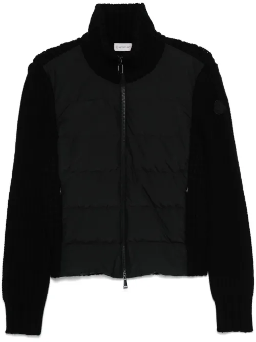 Cardigan à empiècements matelassés - Moncler - Modalova