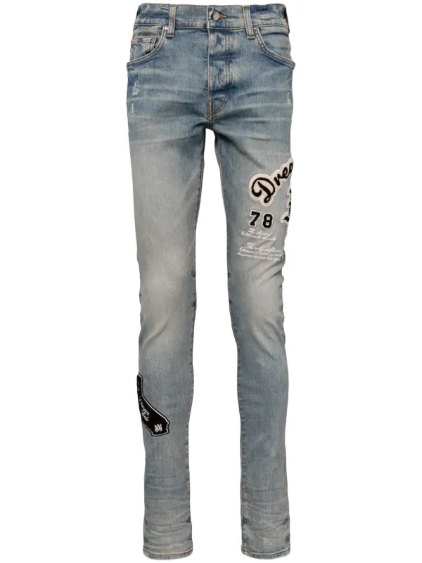 AMIRI mid-rise Skinny Jeans | Blue | FARFETCH SG