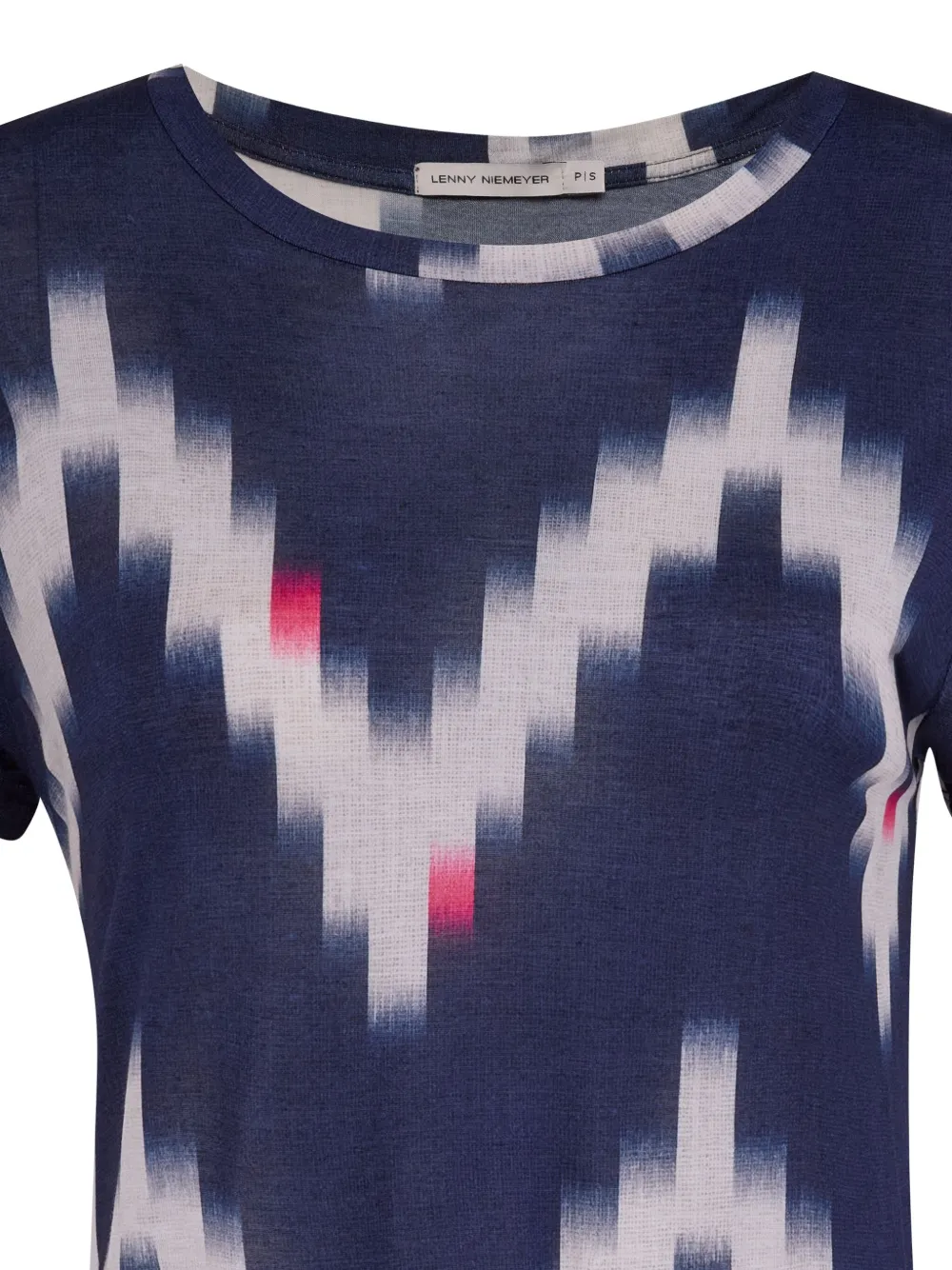 Lenny Niemeyer T-shirt met chevron print - Blauw