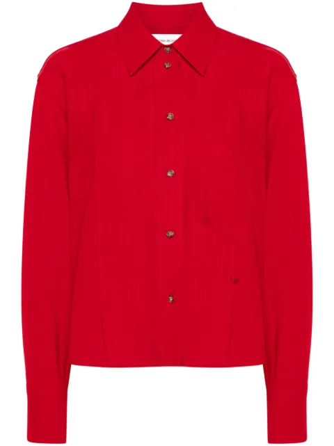 Victoria Beckham spread-collar textured shirt
