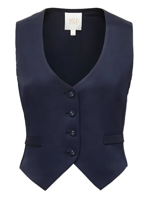 TWP Katherine button-fastening V-neck vest