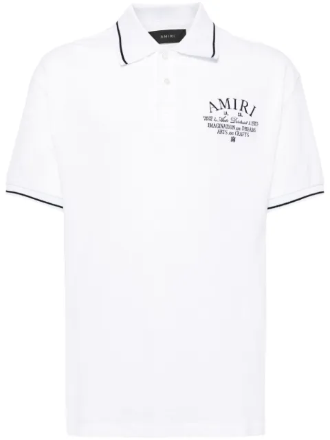 AMIRI logo-embroidered cotton polo shirt