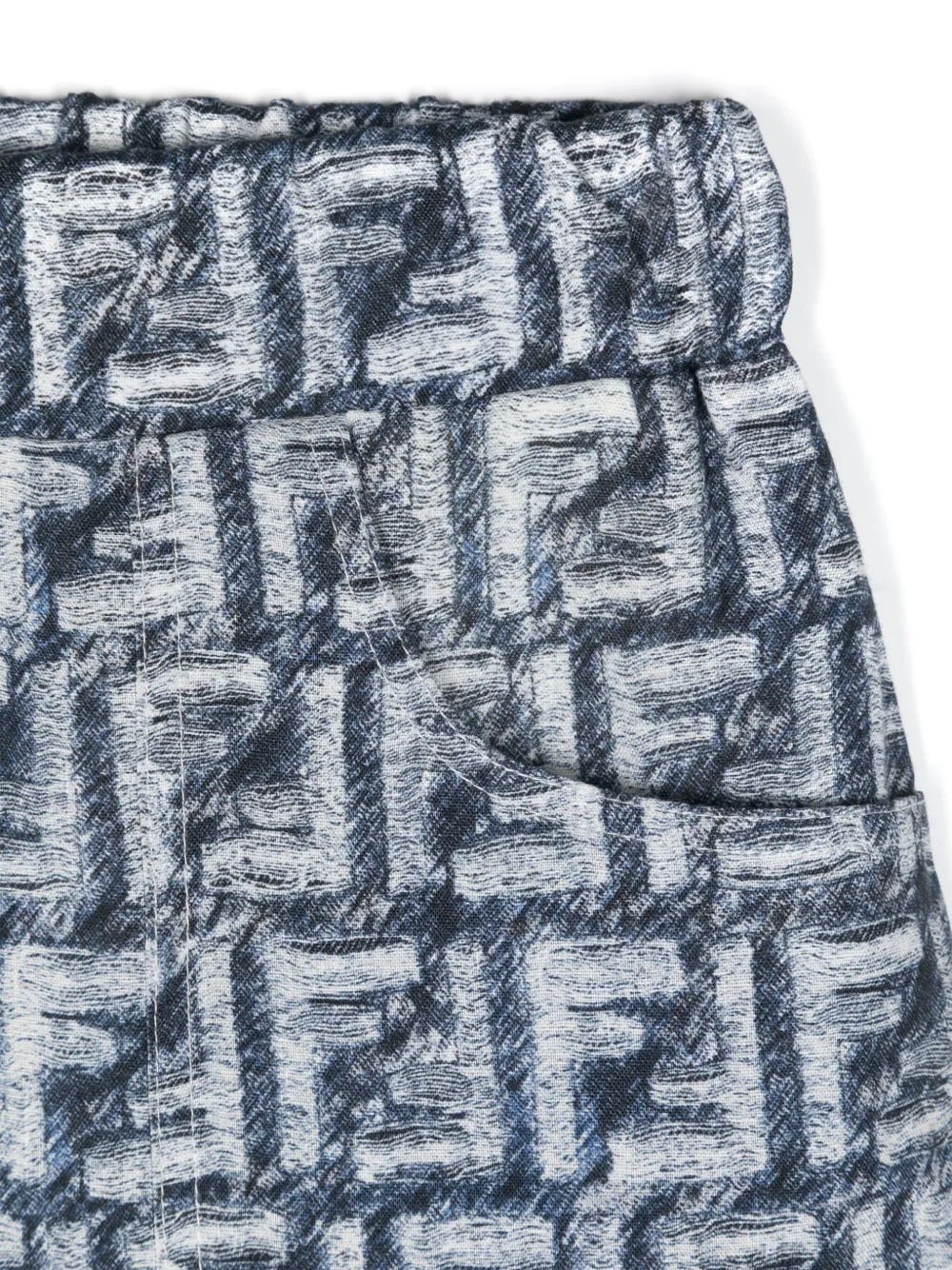 Fendi Kids Shorts met FF-logoprint Blauw