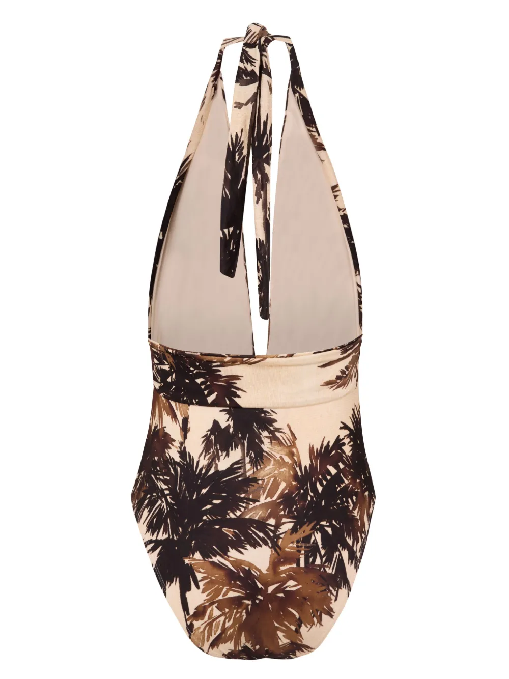 Lenny Niemeyer Badpak met halternek en print - Beige