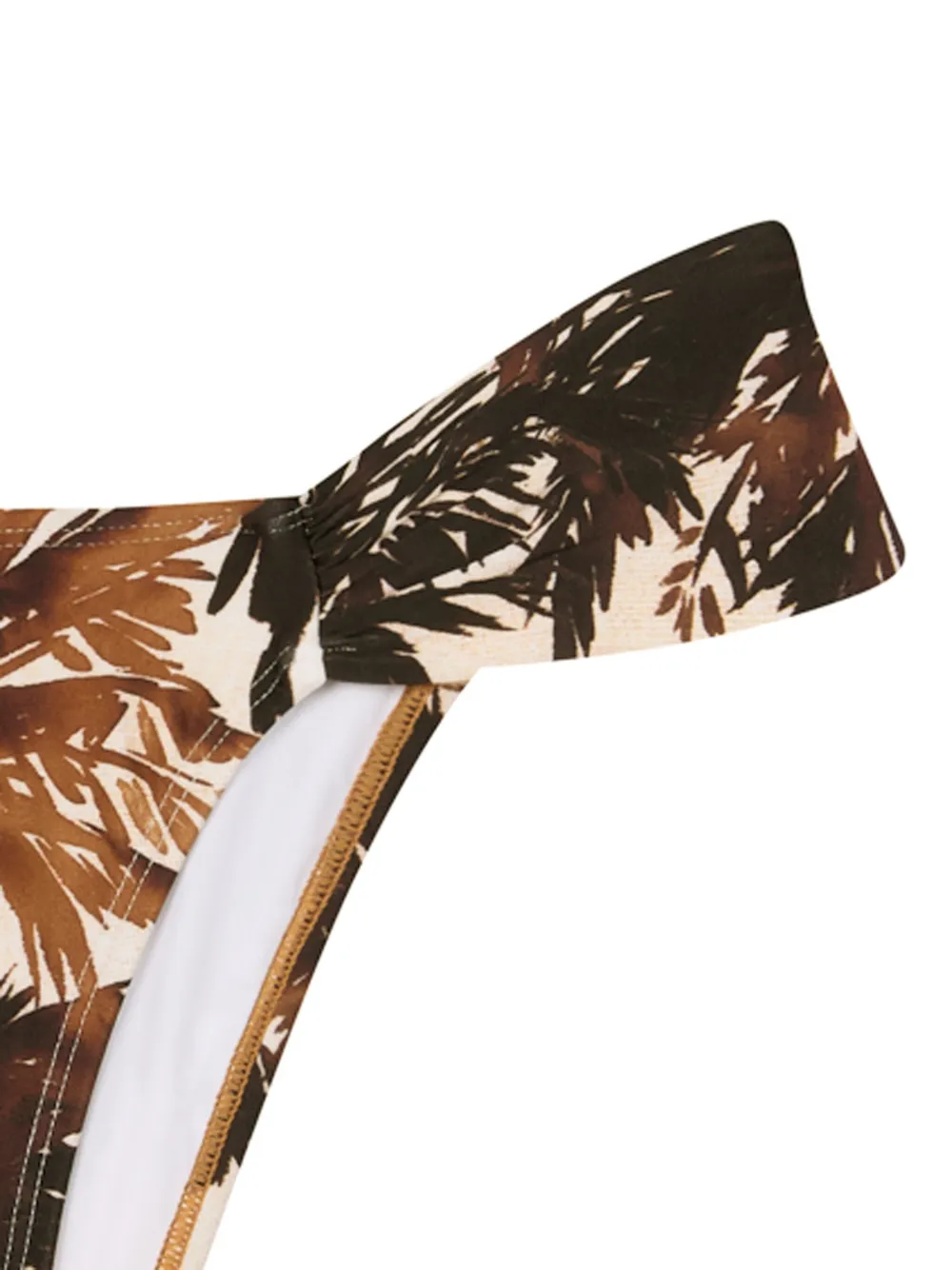 Lenny Niemeyer Gedrapeerde bikinislip met print - Beige