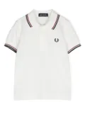 Fred Perry Kids logo-embroidered polo shirt - White