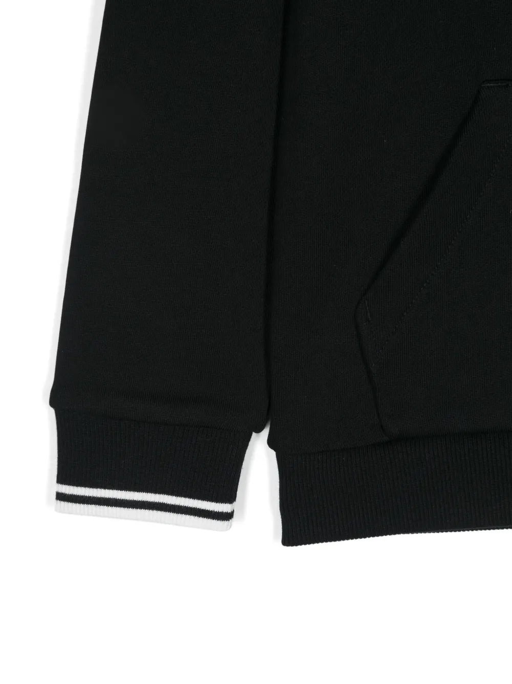 Fred Perry Kids Katoenen hoodie met geborduurd logo Zwart