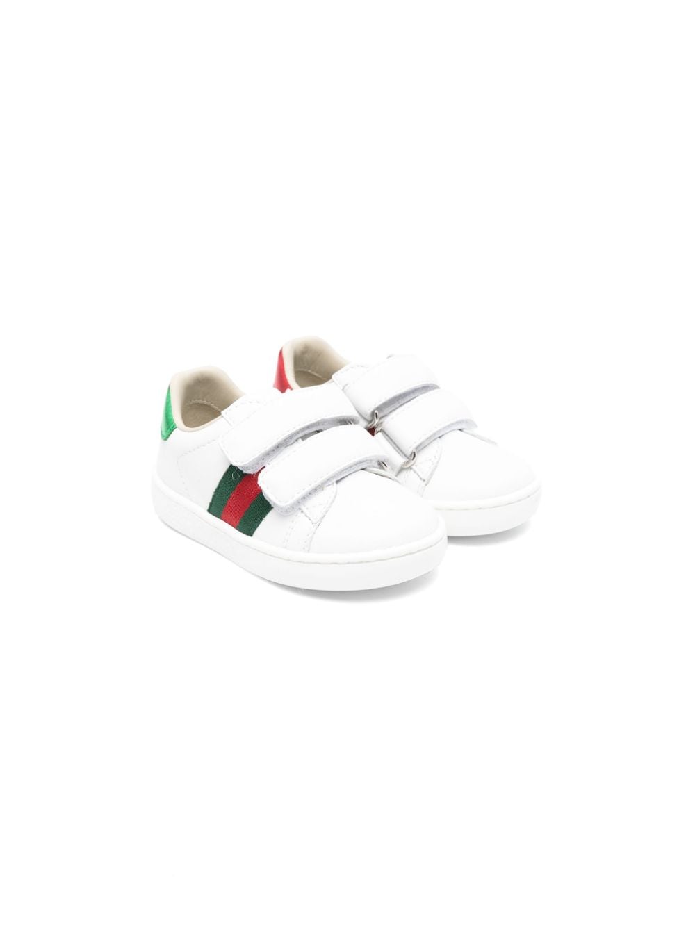 Gucci Kids Ace leren sneakers - Wit