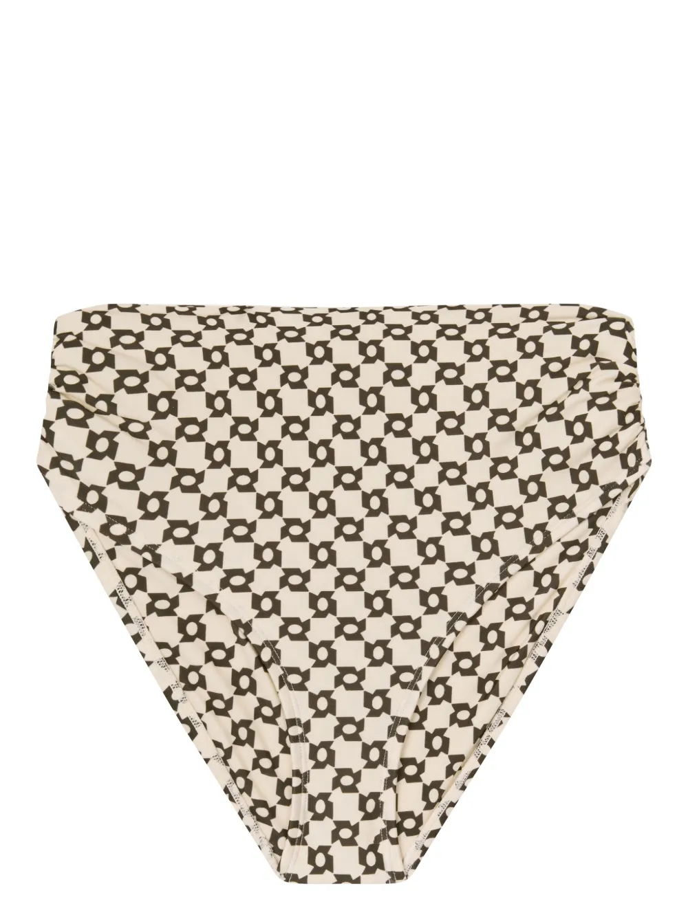 Lenny Niemeyer High waist bikinislip met Simetria-print - Beige