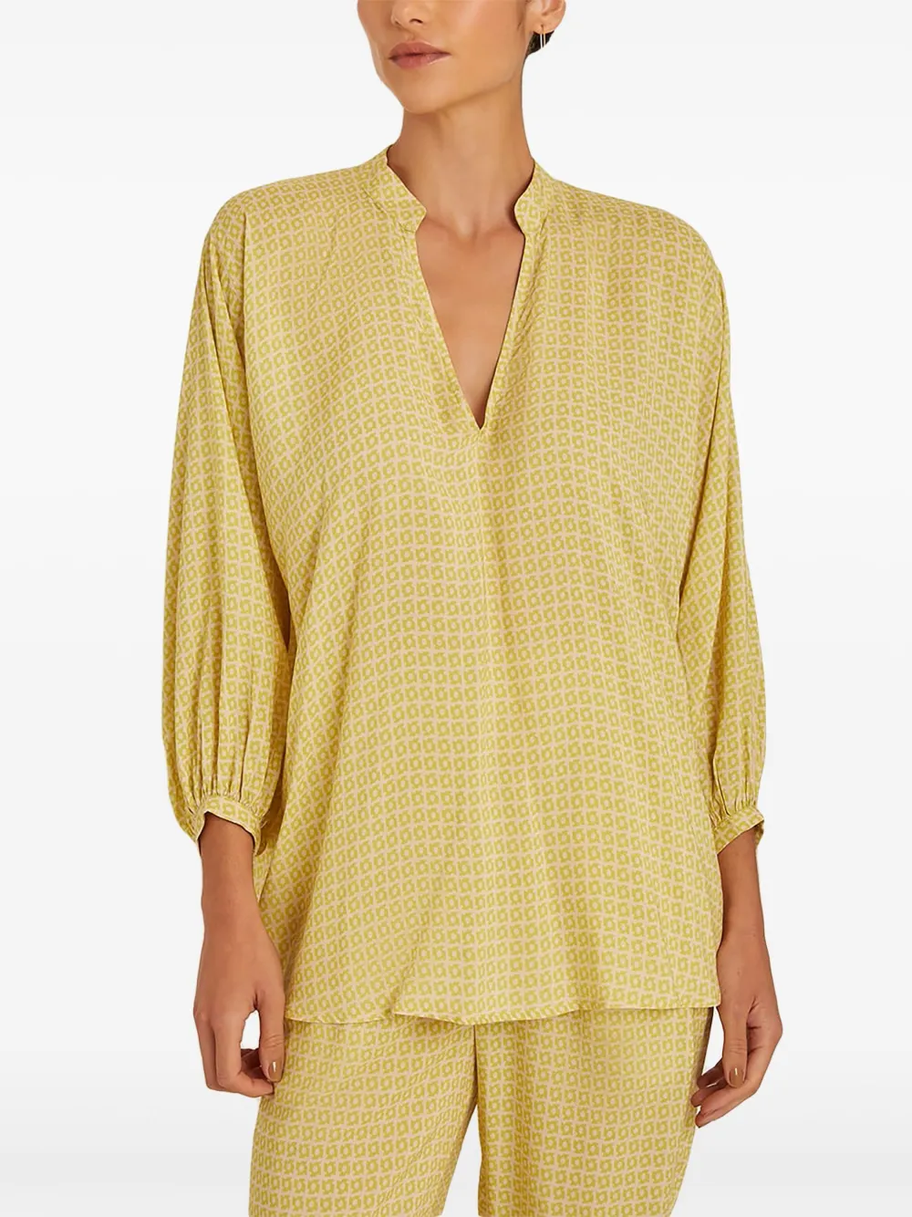 Lenny Niemeyer Blouse met pofmouwen en print - Geel