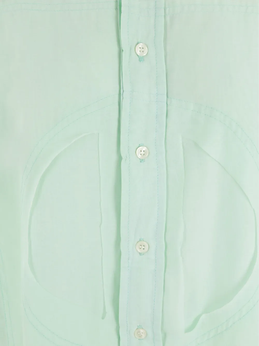 Edward Cuming Frayed-edge Button-down Shirt In Green
