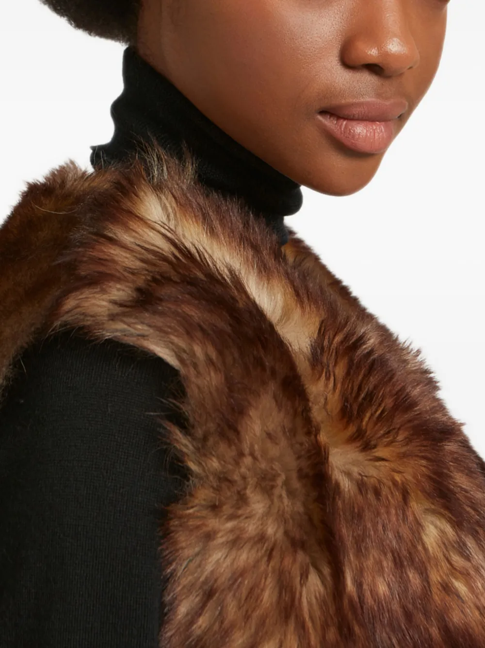 Yves Salomon Toscana Lamb Reversible Waistcoat In Brown