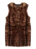Yves Salomon toscana lamb reversible waistcoat - Brown