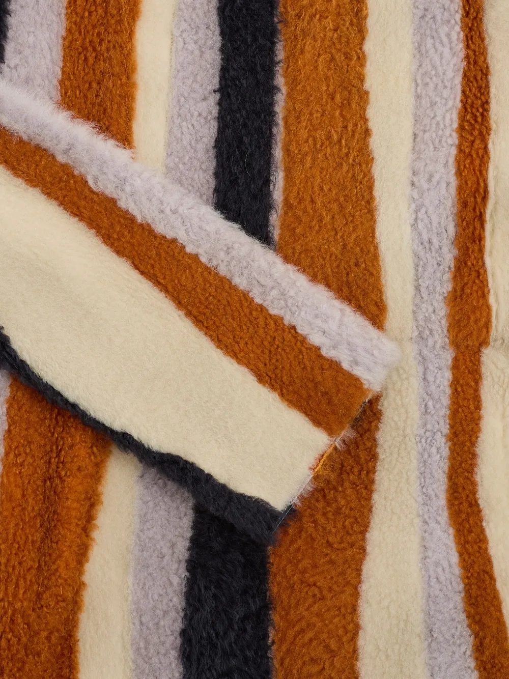 Yves Salomon Lacon jas met golvend intarsia Oranje