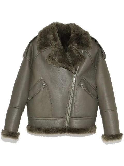 Yves Salomon shearling-lining biker jacket 