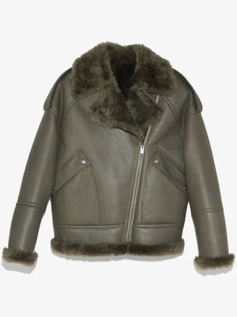 Yves Salomon Bikerjacke mit Shearling-Futter