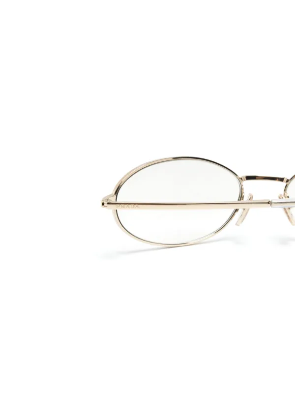 Prada Eyewear A59 オーバルフレーム サングラス | ゴールド