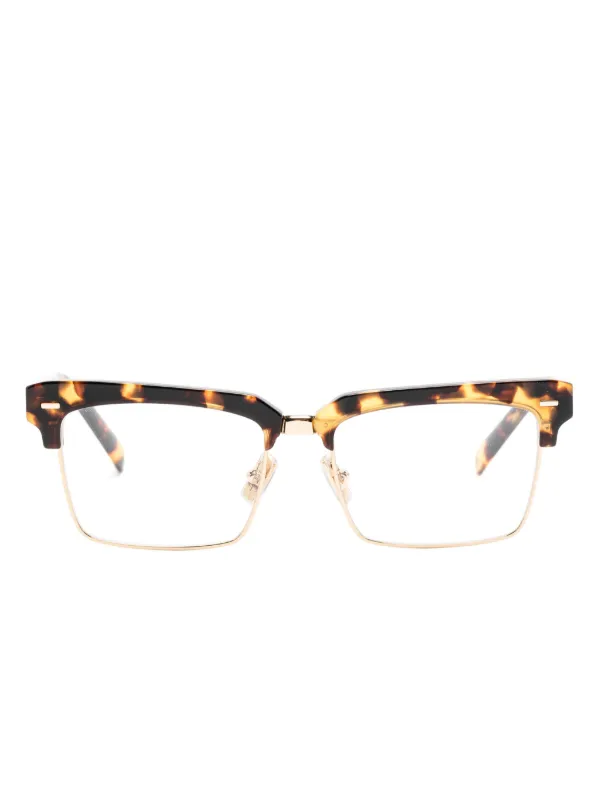 miumiuスクエアメガネ MIU MIU】ロゴ スクエア メガネ ブラック (MiuMiu/メガネ) MU 02XV
