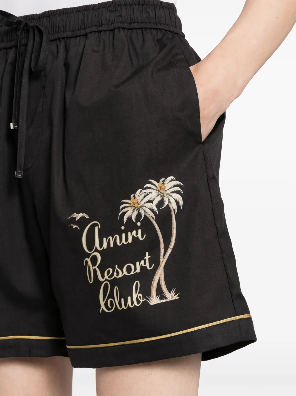 AMIRI Shorts met logoprint Zwart