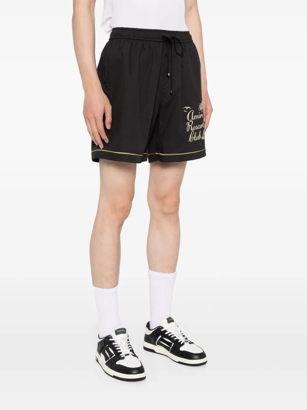 AMIRI Shorts met logoprint Zwart