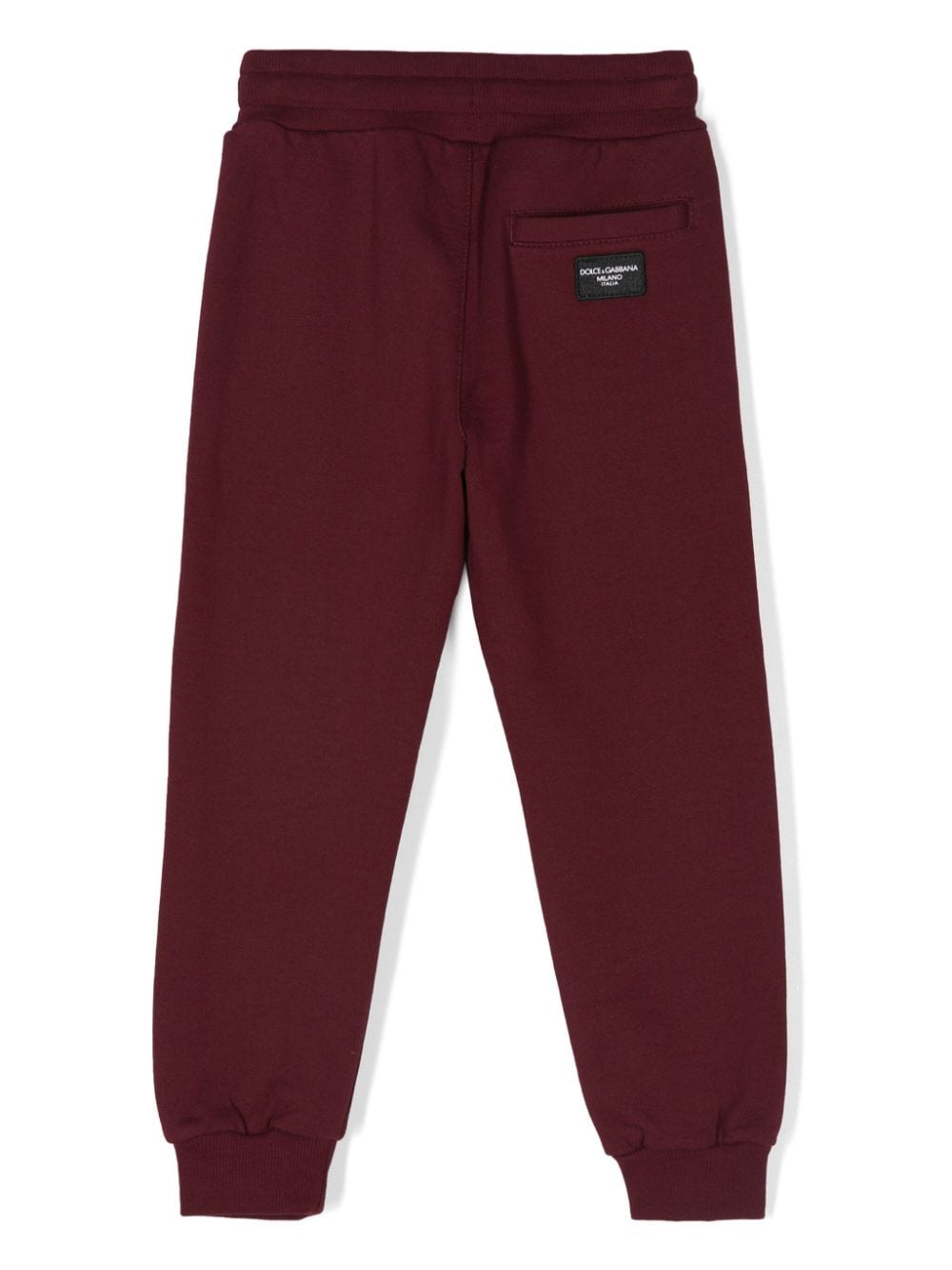 Dolce & Gabbana Kids Katoenen trainingsbroek met logopatch - Rood