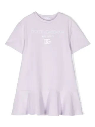 Dolce & Gabbana Kids ロゴ Tシャツワンピース | パープル | FARFETCH JP