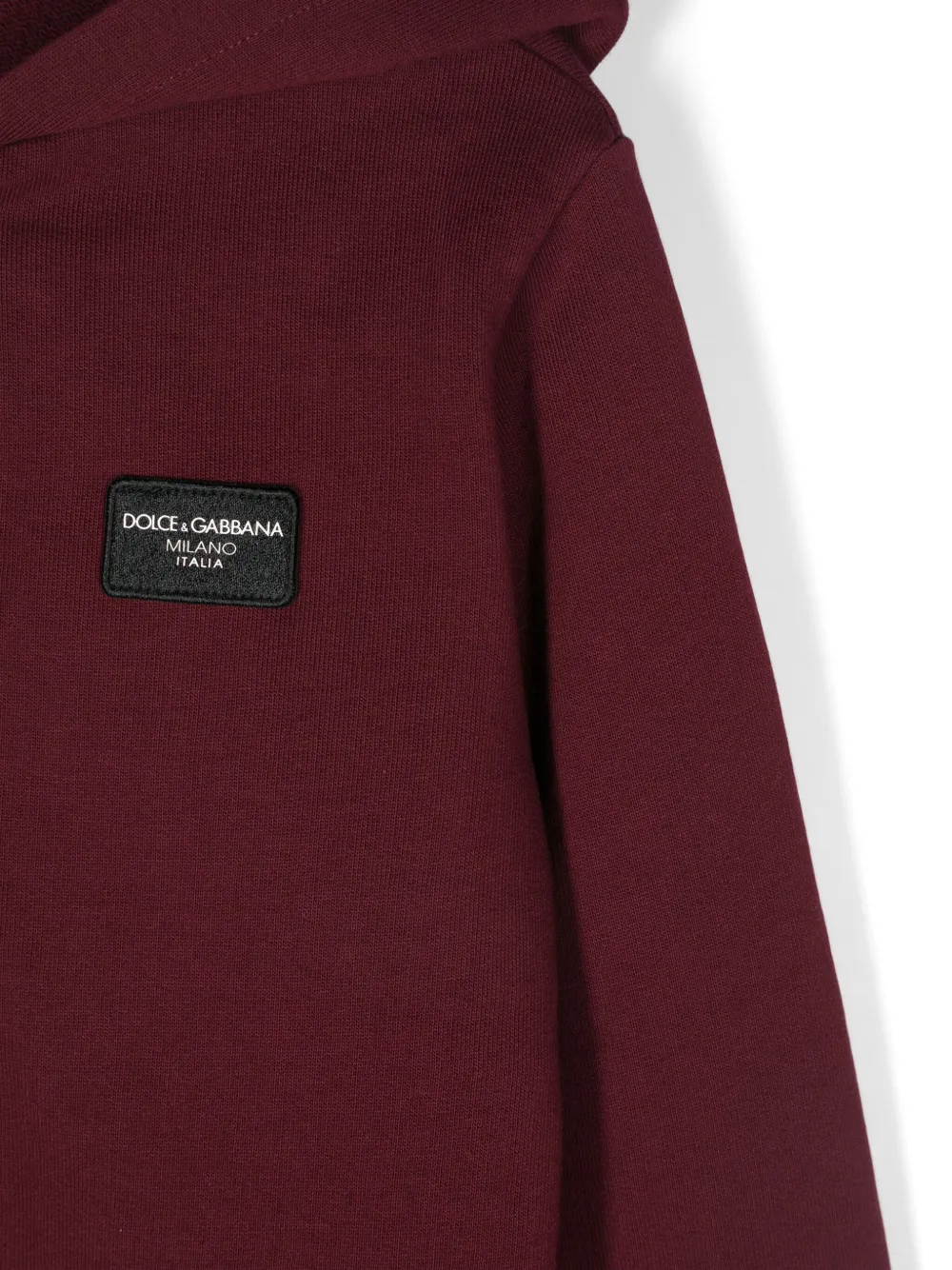 Dolce & Gabbana Kids Hoodie met logopatch en rits Rood