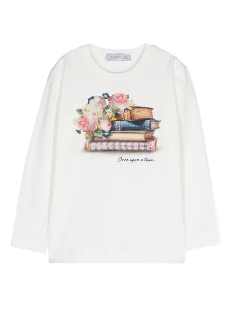 Monnalisa books-print T-shirt