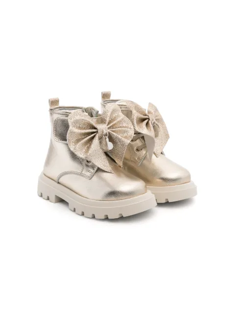 Monnalisa bow-detail ankle boots