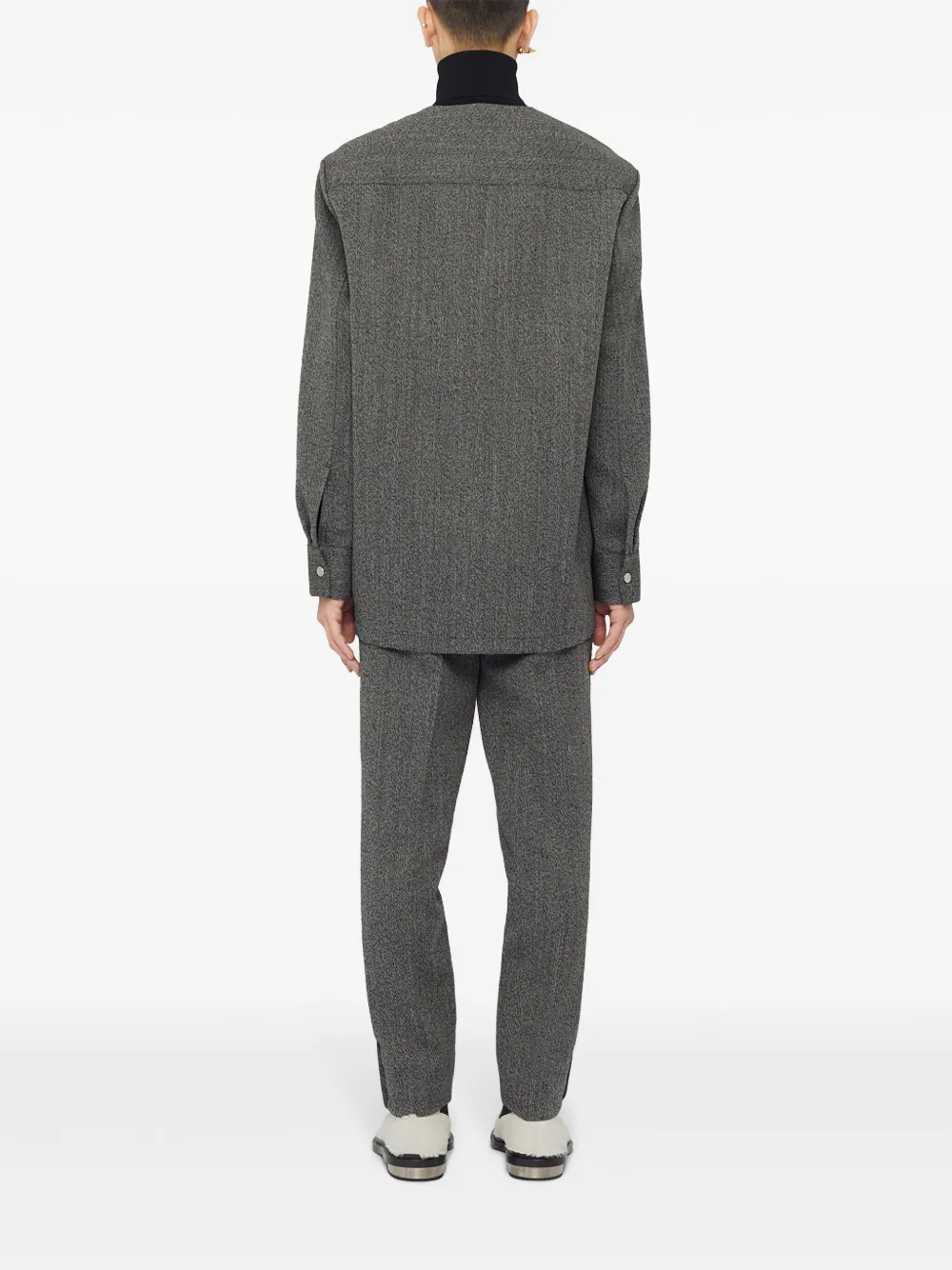 Jil Sander Broek met toelopende pijpen Grijs