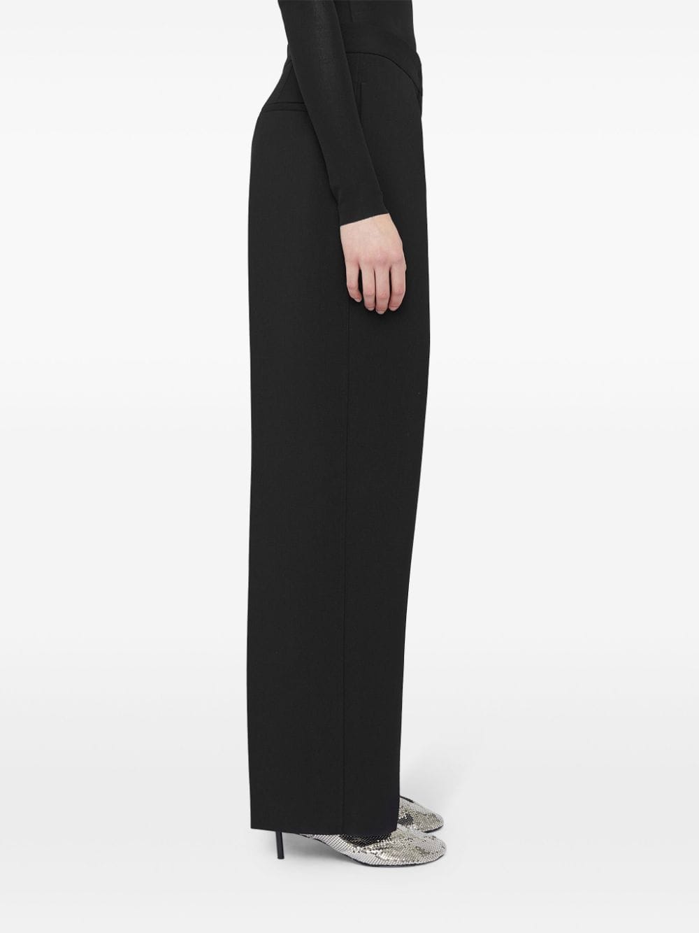 Shop Jil Sander Tailored Wool Trousers In Black