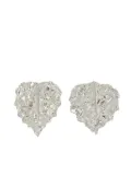 Jil Sander leaf-shaped pendant earrings - Grey