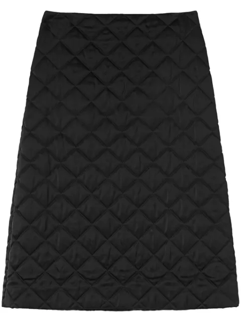 Jil Sander A-line quilted midi skirt 