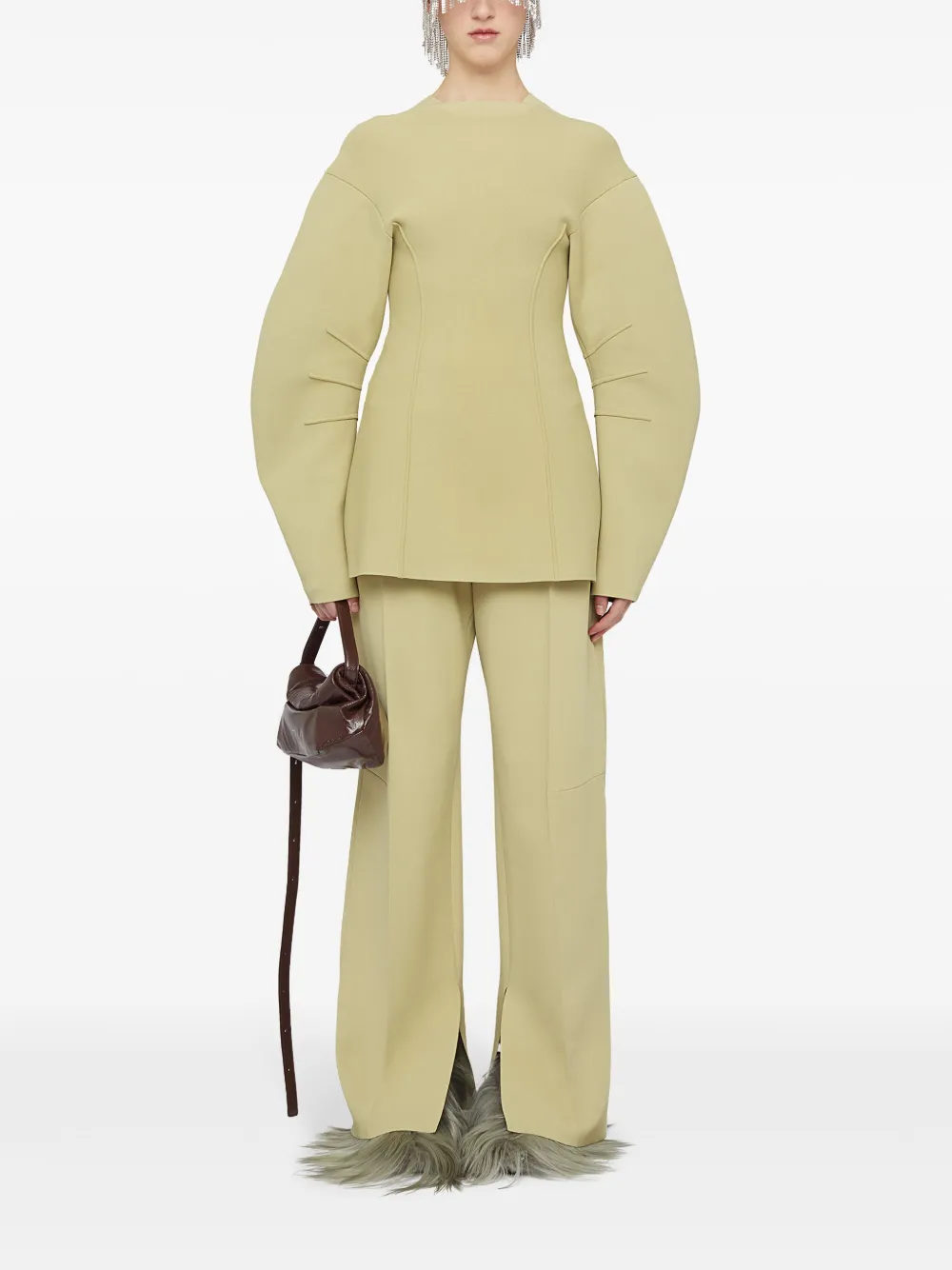 Jil Sander Trui met afwerking - Groen