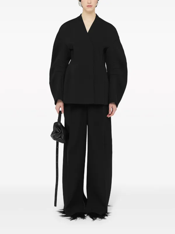 Jil Sander テーラード ワイドパンツ | ブラック | FARFETCH JP