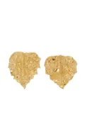 Jil Sander leaf-shaped pendant earrings - Yellow