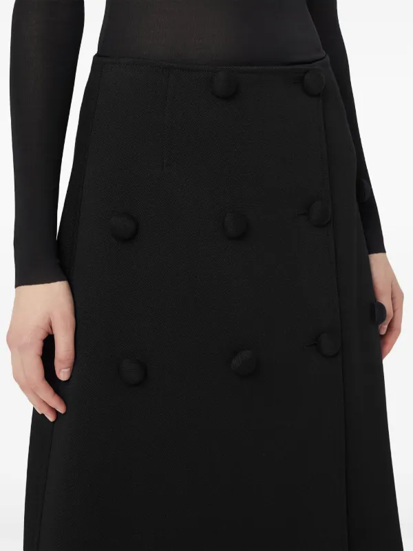 Jil Sander Aラインスカート | ブラック | FARFETCH JP