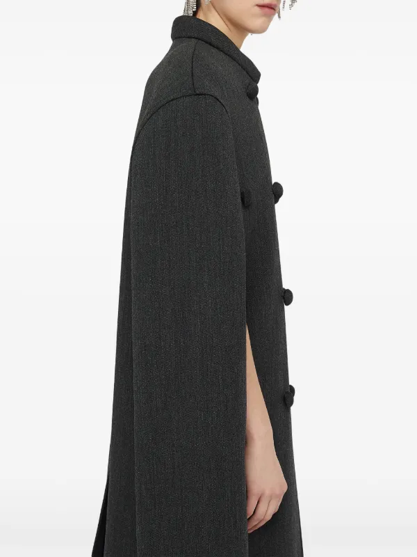 Wool blend cape coat discount