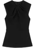 Jil Sander pleat-detailing sleeveless top - Black