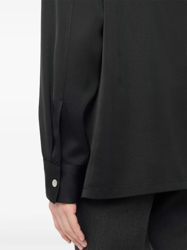 JIL SANDER ボタン付きシャツ Jil Sander コンシールボタン シャツ | ブラック | FARFETCH JP