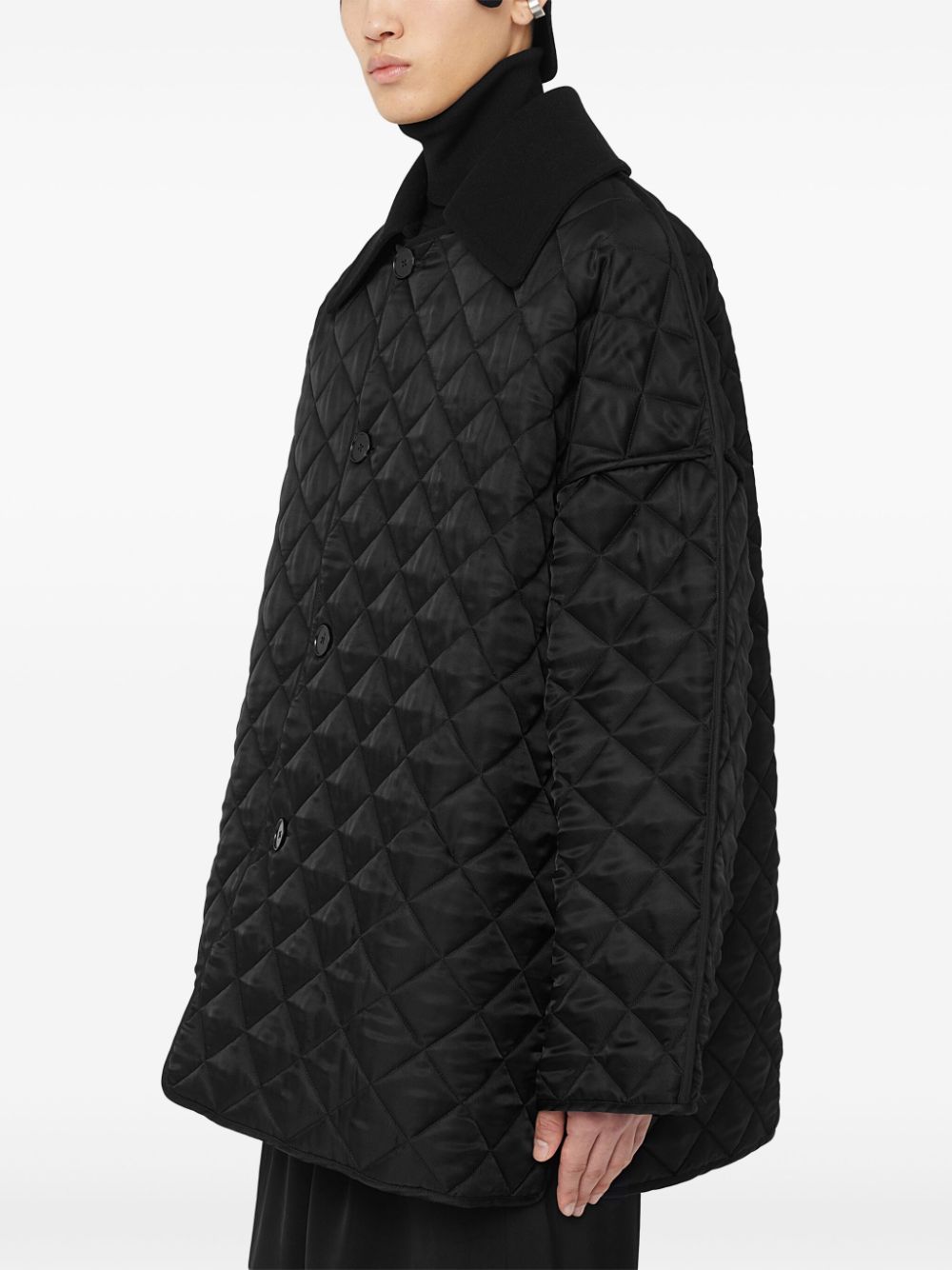 Shop Jil Sander Quilted Jacket In Black