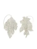 Jil Sander leaf-shaped earrings - Grey