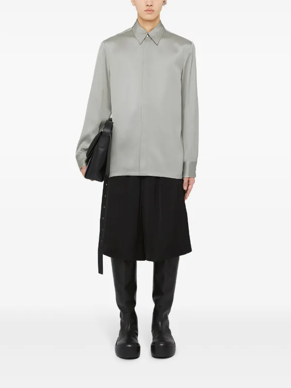 Jil Sander サテンシャツ | グレー | FARFETCH JP